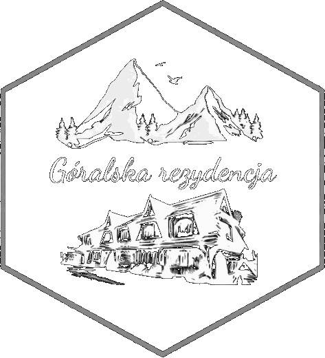 Góralska rezydencja logo, a highland house beneath the Tatra peaks